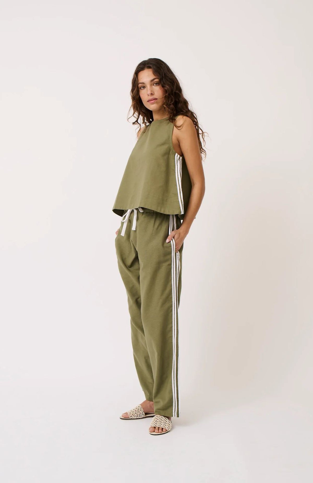 CARTEL &amp; WILLOW Nadine Pant - Palm PANTS - Zabecca Living