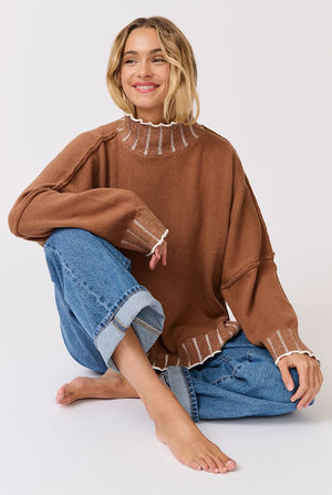 CARTEL & WILLOW Romy Sweater - Toffee Jumpers + Knitwear - Zabecca Living