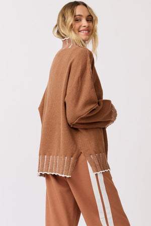 CARTEL & WILLOW Romy Sweater - Toffee Jumpers + Knitwear - Zabecca Living