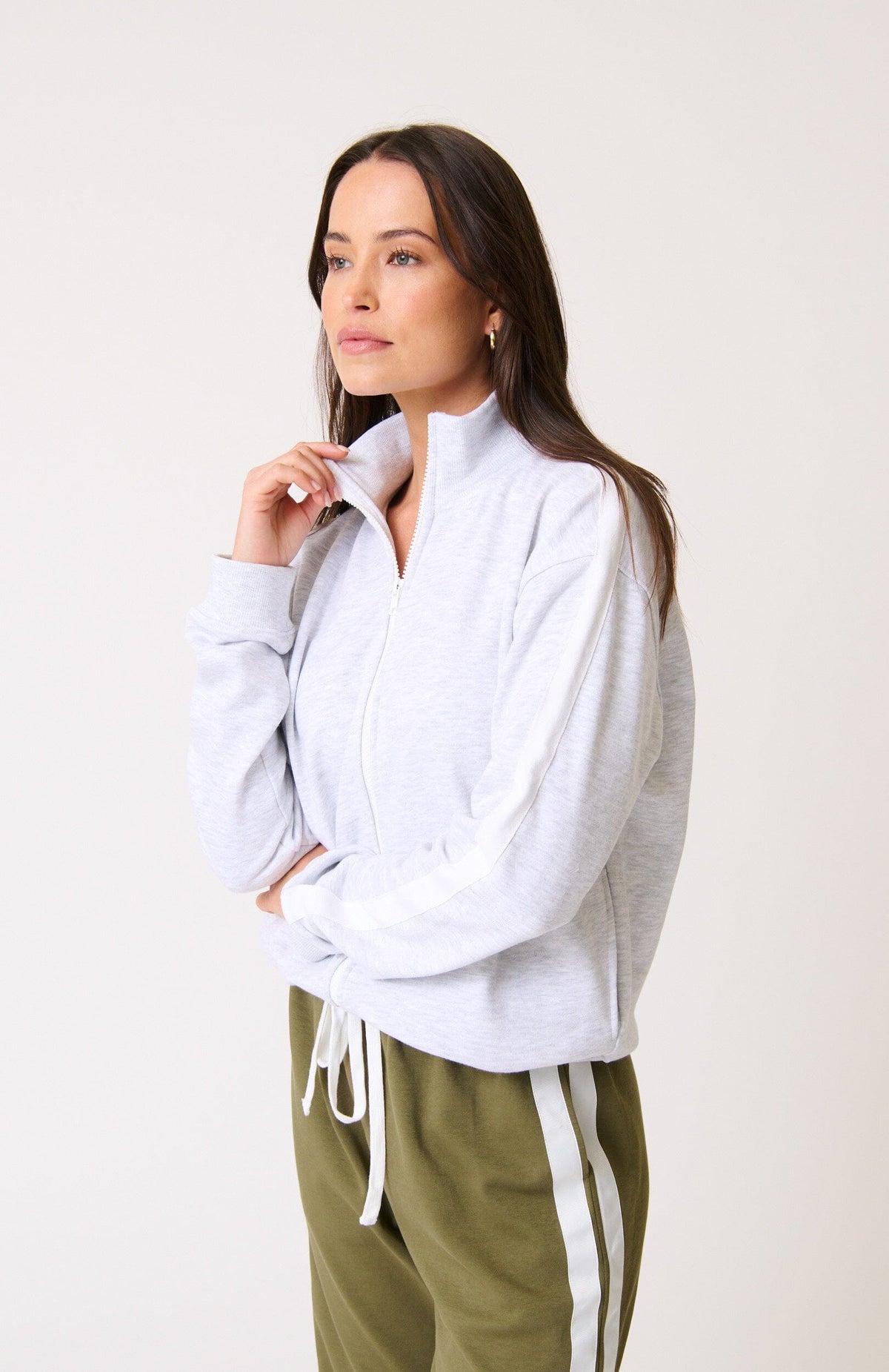 CARTEL &amp; WILLOW Rowen Jacket - Grey Marle Jacket - Zabecca Living