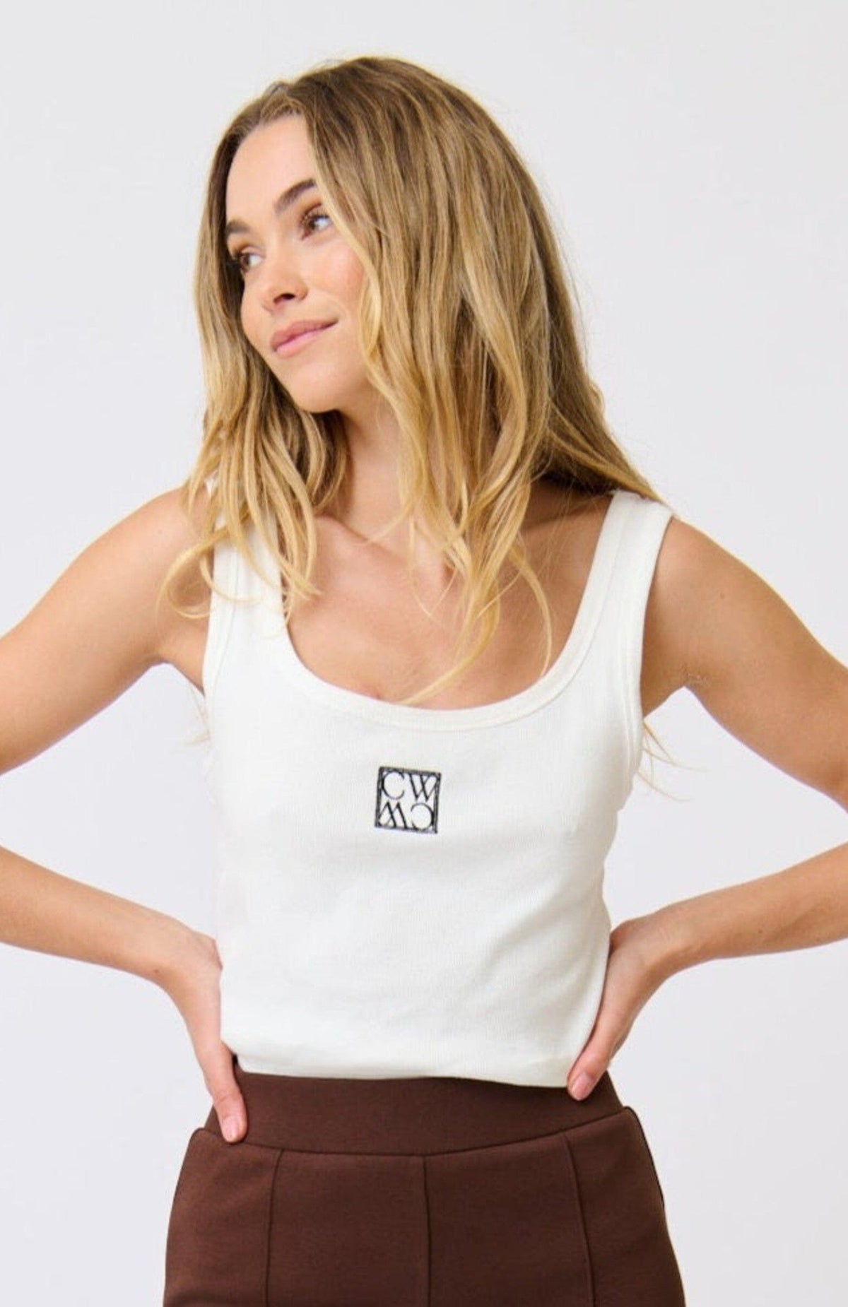 CARTEL &amp; WILLOW Tarrah Tank - White Tank - Zabecca Living