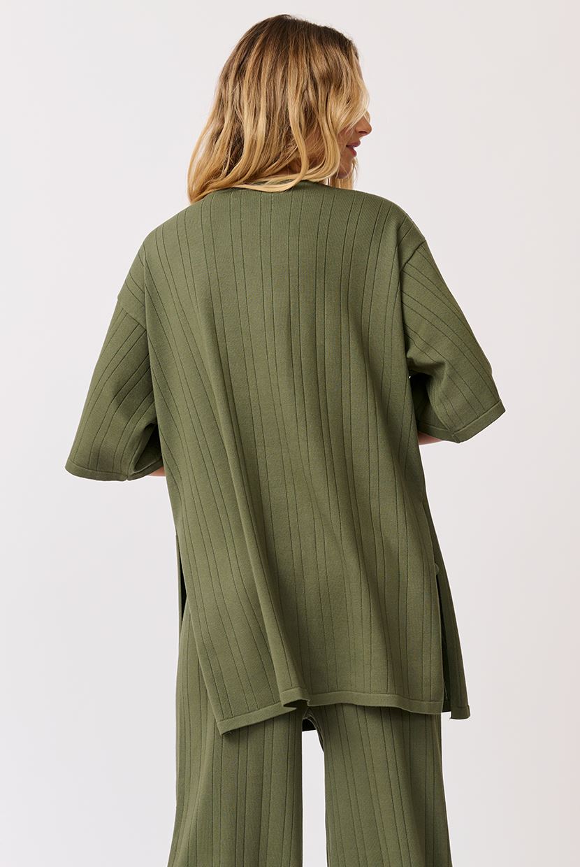CARTEL &amp; WILLOW Trisha Top - Thyme Knit Jumpers + Knitwear - Zabecca Living