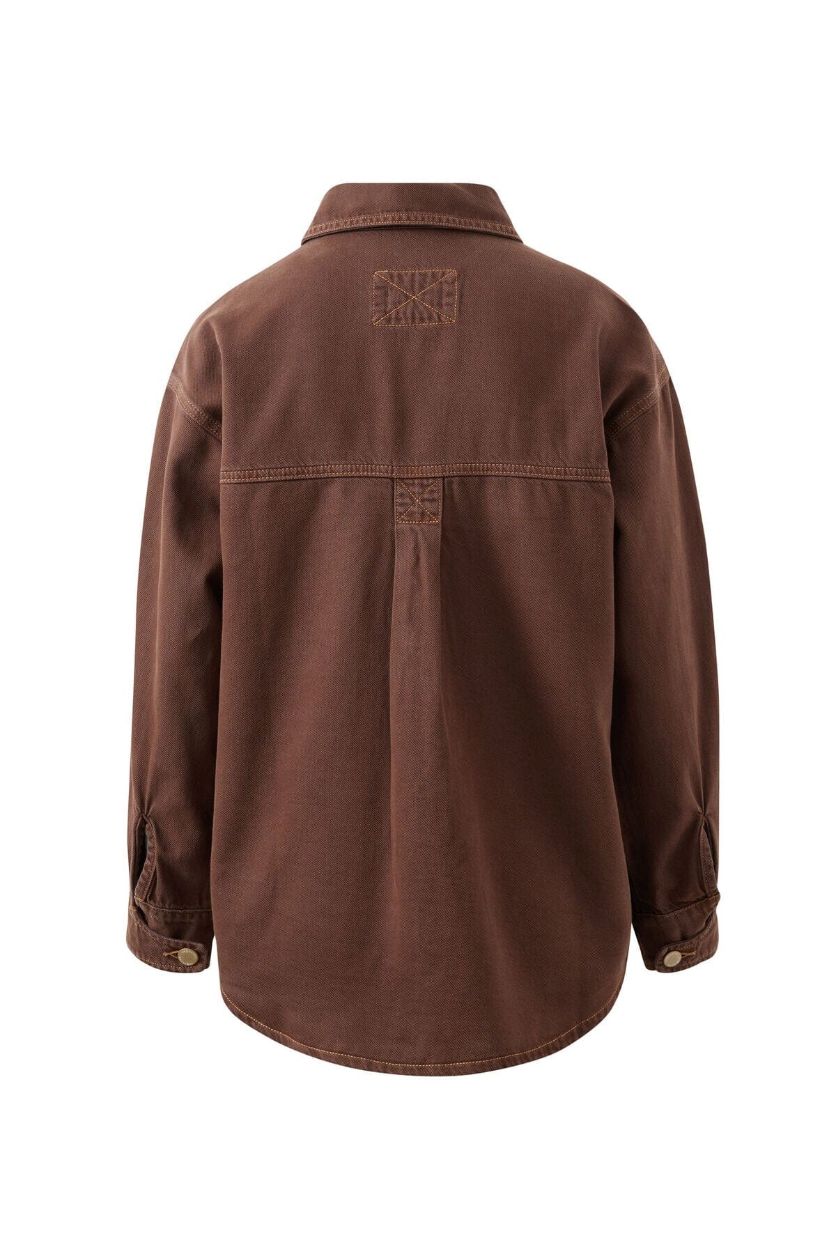 CERES LIFE Bobbi Side Pocket Denim Shacket - Chocolate Jacket - Zabecca Living