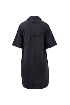 CERES LIFE Bonnie Relaxed Shirt Dress - Washed Black Dress - Zabecca Living