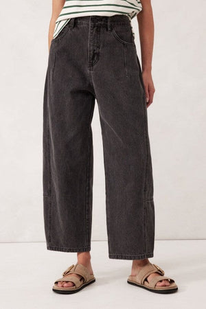 CERES LIFE Demi Barrel Jean - Faded Black JEANS - Zabecca Living