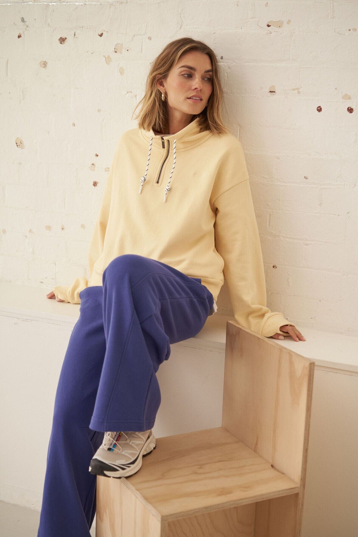 CERES LIFE Eva Sporty Half Zip - Butter Jacket - Zabecca Living