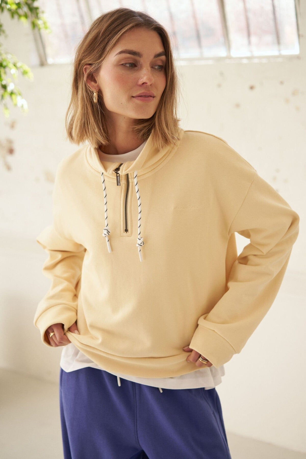CERES LIFE Eva Sporty Half Zip - Butter Jacket - Zabecca Living