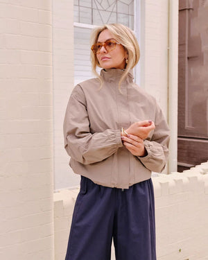 CERES LIFE Fletcher Funnel Bomber - Mushroom Jacket - Zabecca Living