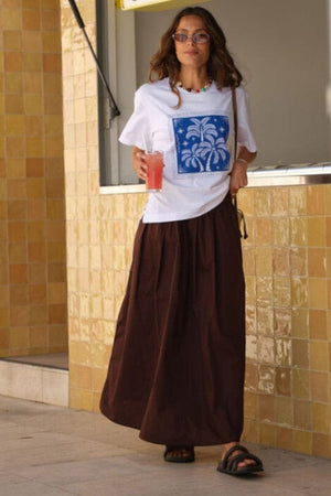 CERES LIFE Florence Maxi Skirt - Chocolate Skirt - Zabecca Living