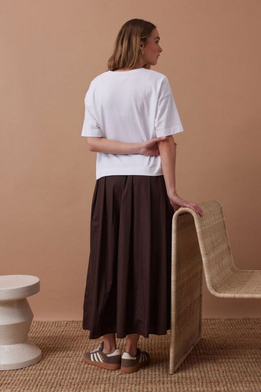 CERES LIFE Florence Maxi Skirt - Chocolate Skirt - Zabecca Living
