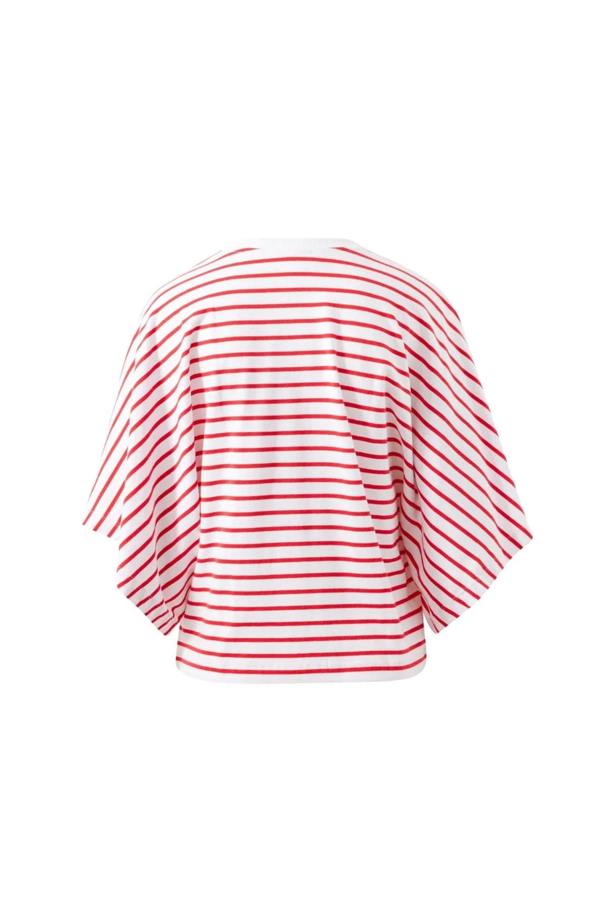 CERES LIFE Lucy Relaxed Sleeve Tee - White / Heritage Red Stripe Tee - Zabecca Living