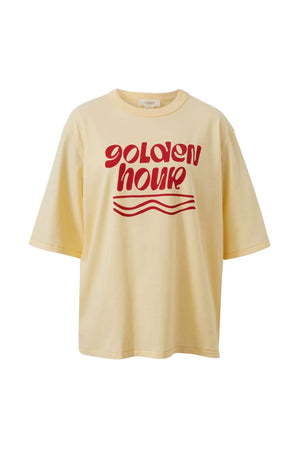 CERES LIFE Luna Oversized Tee - Butter Golden Hour Tee - Zabecca Living