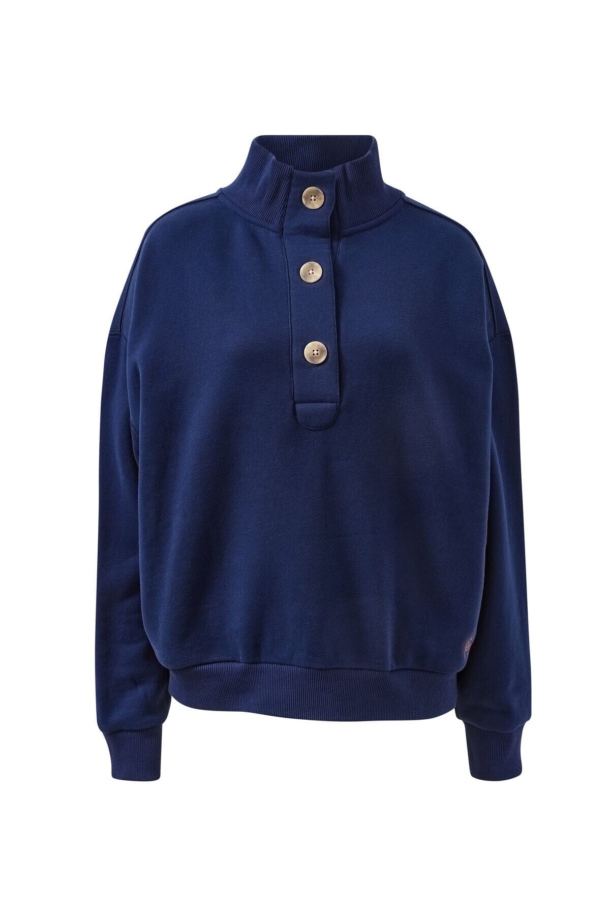 CERES LIFE Marli Button Sweat - Heritage Navy Jumpers + Knitwear - Zabecca Living