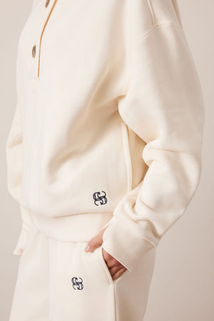 CERES LIFE Marli Button Sweat - Marshmallow Jumpers + Knitwear - Zabecca Living