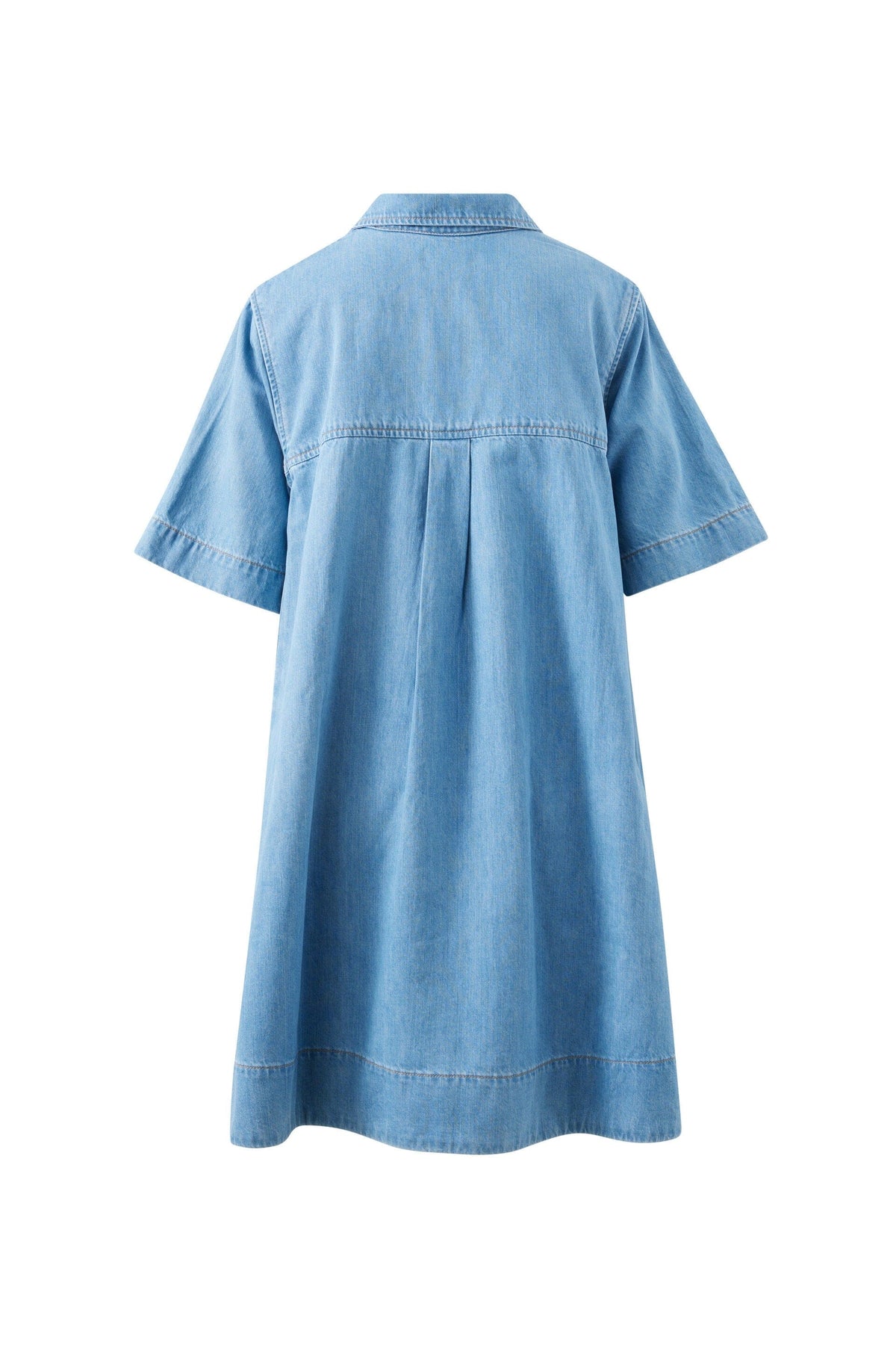 CERES LIFE Milly Short Sleeve Mini Dress - Vintage Blue Dress - Zabecca Living
