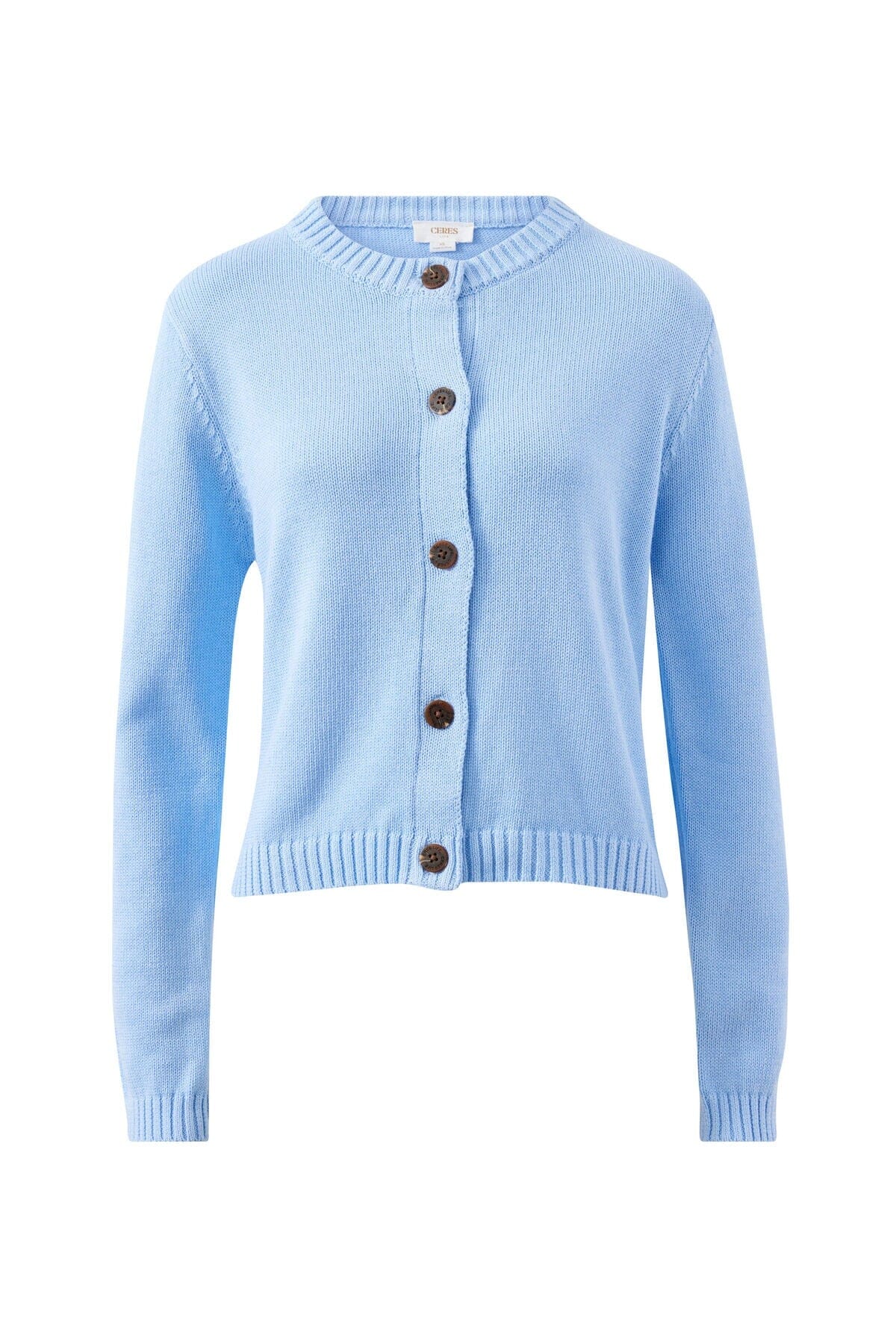 CERES LIFE Nelly Long Sleeve Knit Cardi - China Blue Jumpers + Knitwear - Zabecca Living