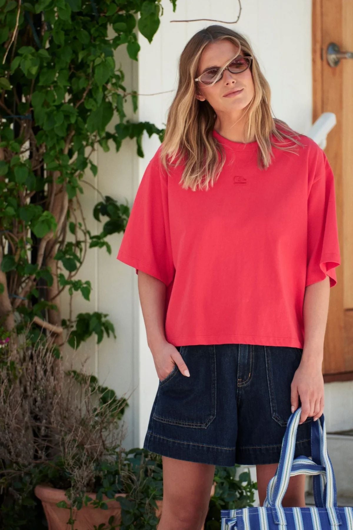 CERES LIFE Phoebe Premuim Tee - Heritage Red Tee - Zabecca Living