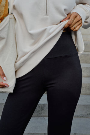 CERES LIFE Ponte Bootleg Pant - Black PANTS - Zabecca Living
