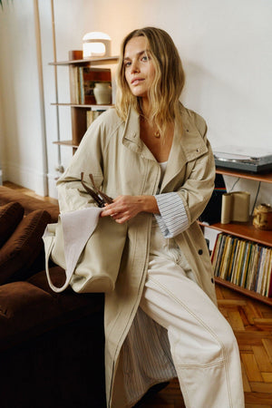 CERES LIFE Rowan Longline Jacket - Stone Jacket - Zabecca Living