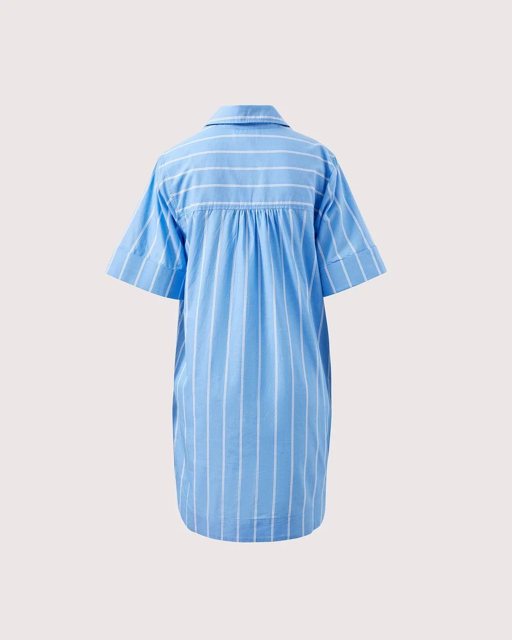 CERES LIFE Sara Mini Shirt Dress - Oxford Blue White Stripe Dress - Zabecca Living