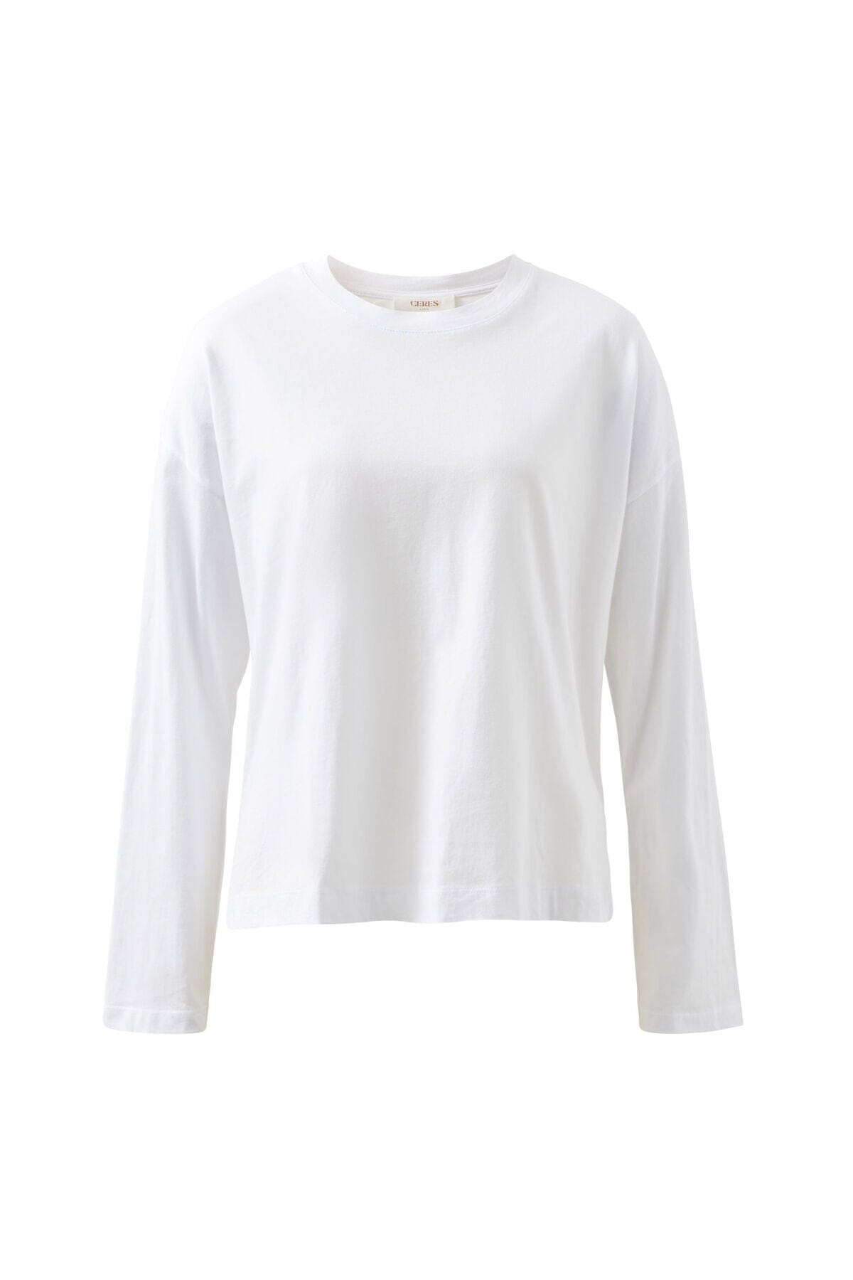 CERES LIFE Scout Slouchy Long Sleeve Tee - White Long Sleeve Tee - Zabecca Living