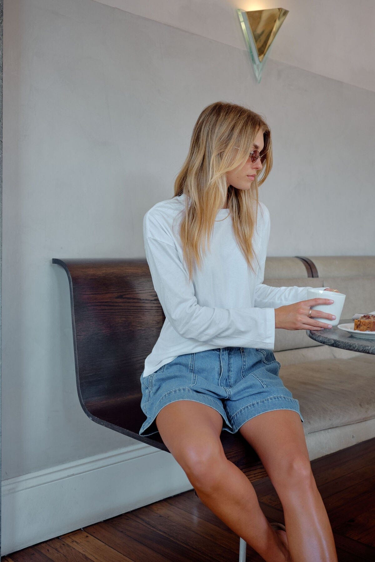 CERES LIFE Scout Slouchy Long Sleeve Tee - White Long Sleeve Tee - Zabecca Living