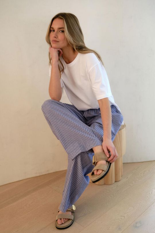 CERES LIFE Stevie Slouchy Split Hem Tee - White Tee - Zabecca Living