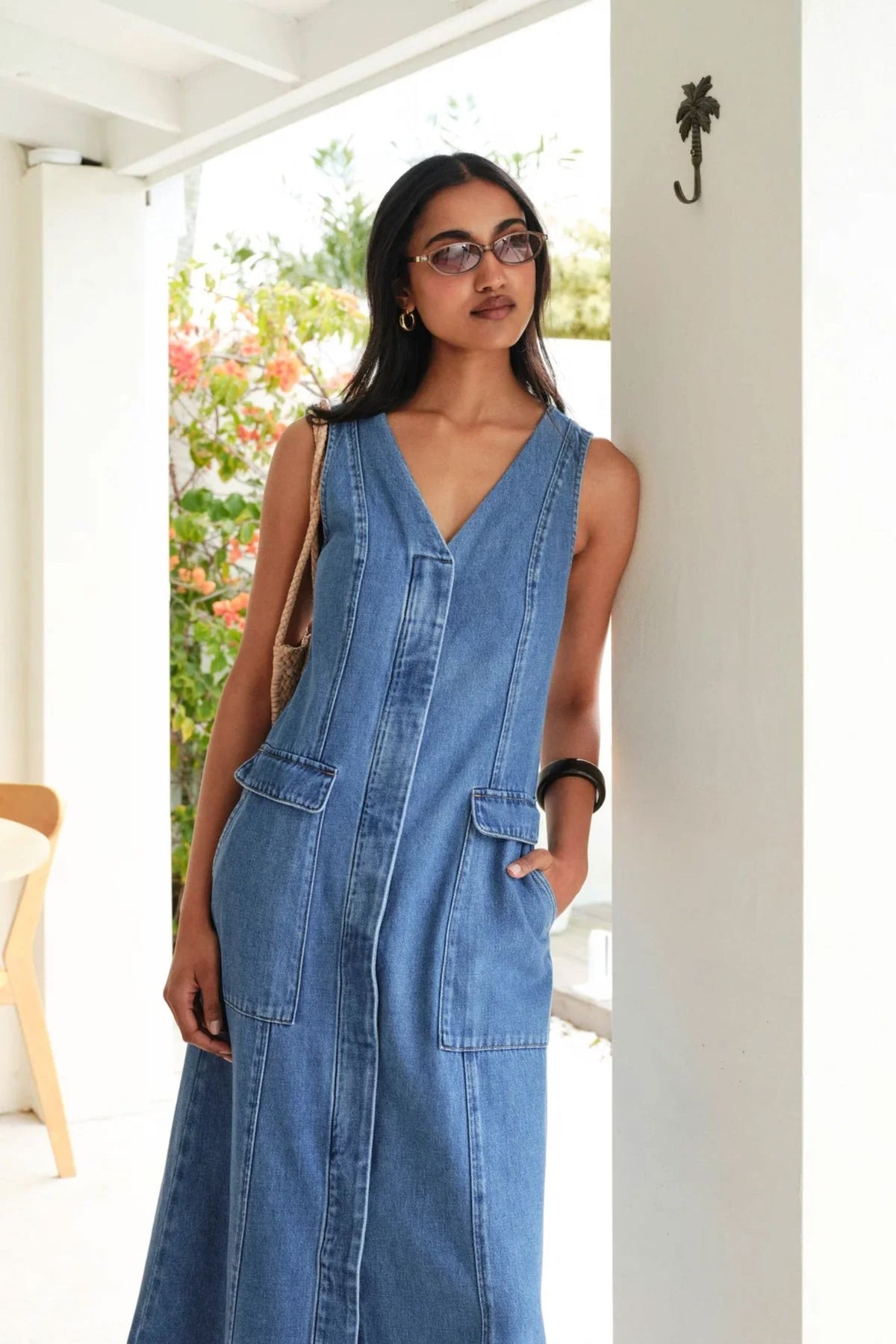 CERES LIFE Taylor Denim Midi Dress - Fresh Indigo Dress - Zabecca Living