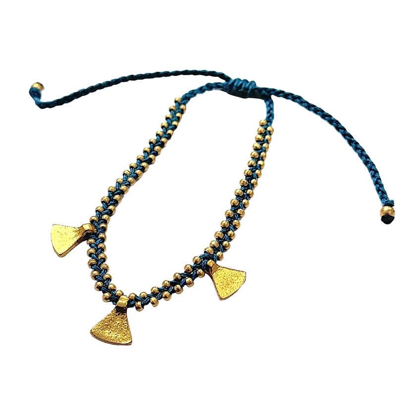 CHANDRA COLLECTIONS Bambi Blue Brass Anklet anklet - Zabecca Living