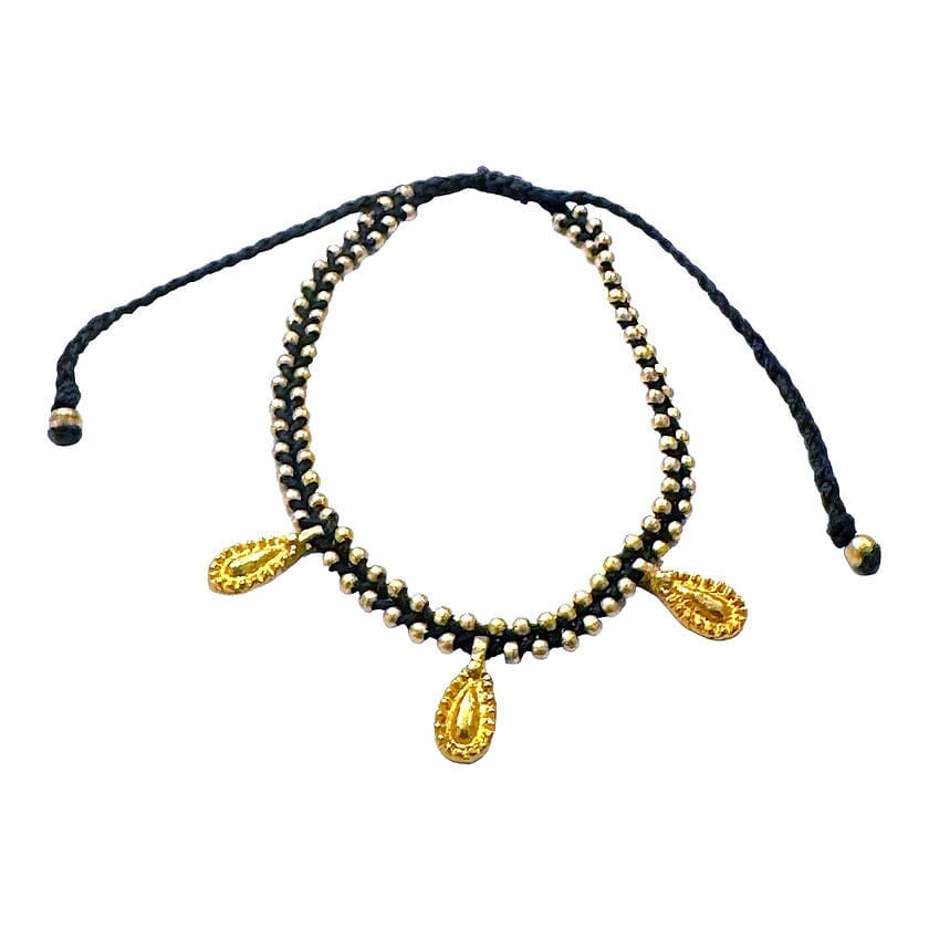 CHANDRA COLLECTIONS Bambi Nero Brass Anklet anklet - Zabecca Living