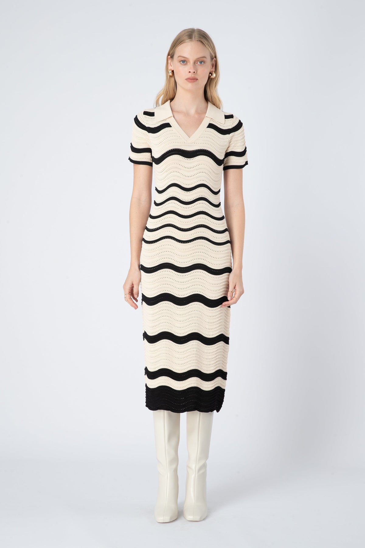 CURAAE Maia Dress - Beige / Black Dress - Zabecca Living