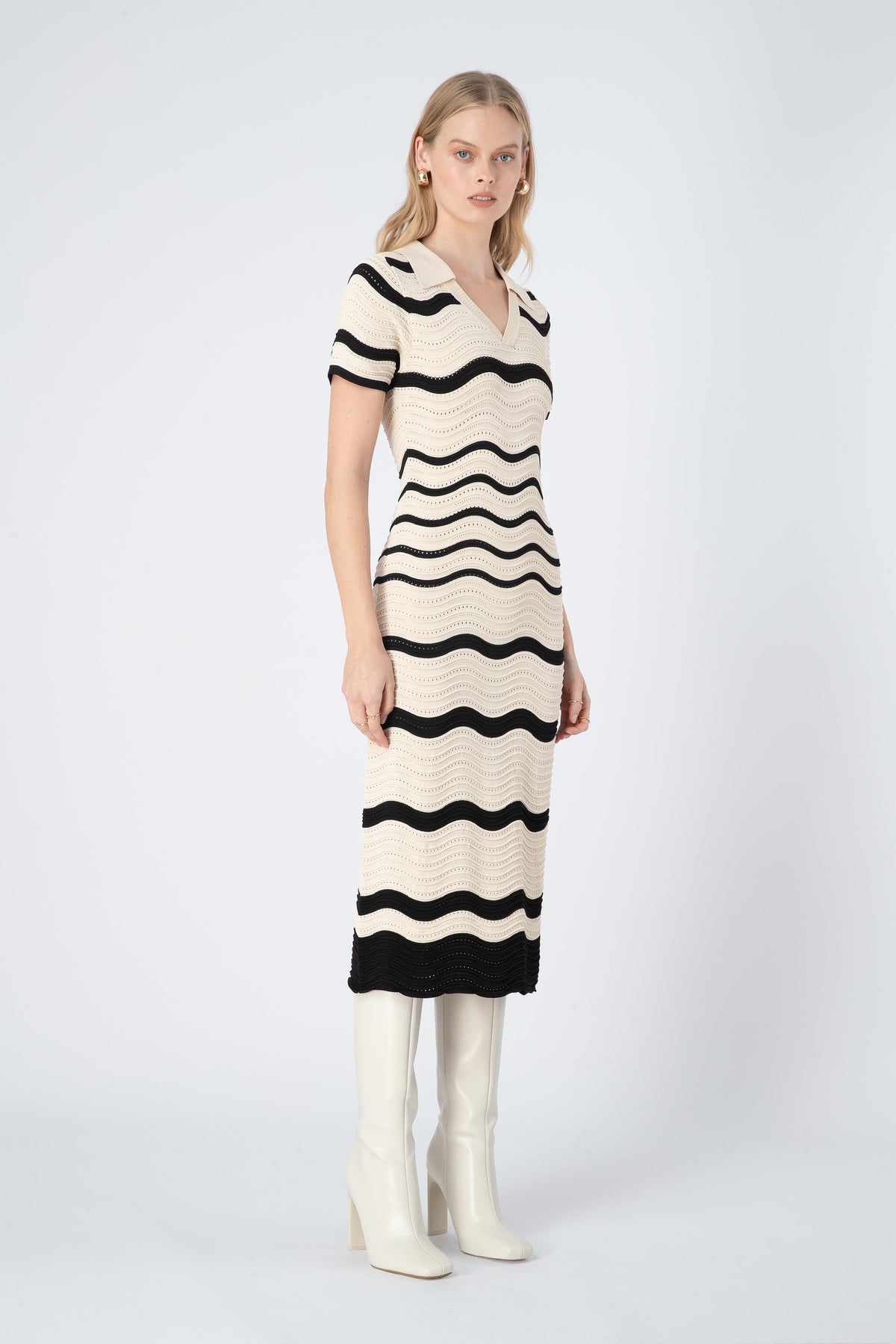 CURAAE Maia Dress - Beige / Black Dress - Zabecca Living