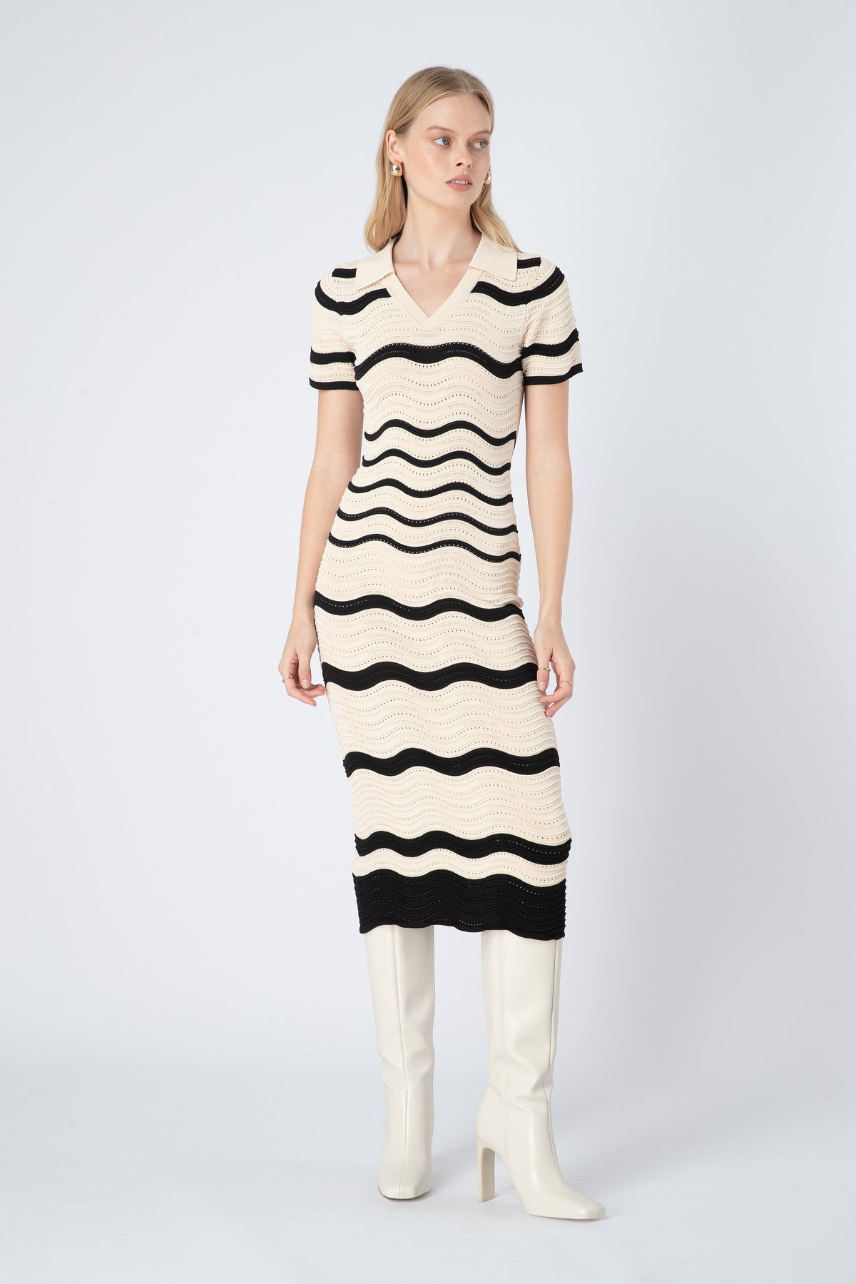 CURAAE Maia Dress - Beige / Black Dress - Zabecca Living