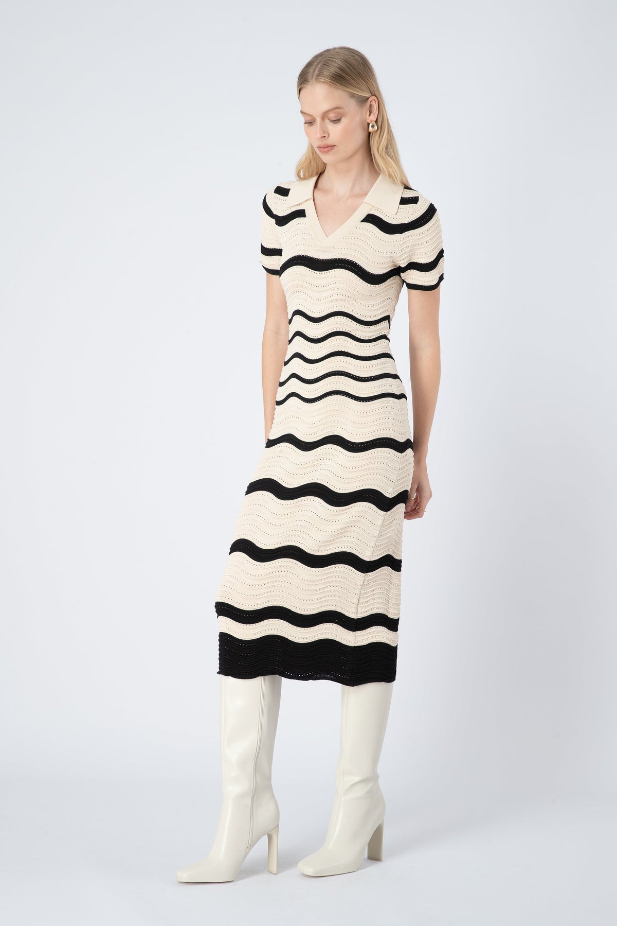 CURAAE Maia Dress - Beige / Black Dress - Zabecca Living