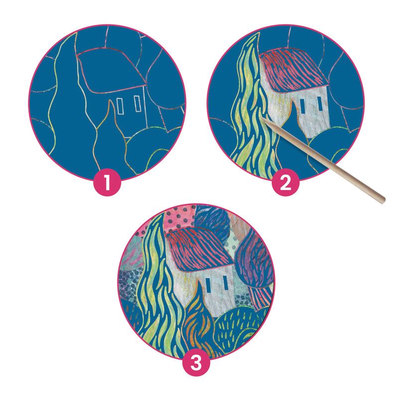 DJECO Vincent Van Gogh Scratch Cards KIDS ART + CRAFT - Zabecca Living