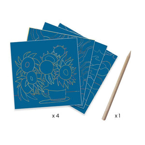 DJECO Vincent Van Gogh Scratch Cards KIDS ART + CRAFT - Zabecca Living