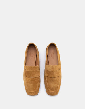 DOF STUDIOS Francesca Loafers - Tan Suede SHOES - Zabecca Living