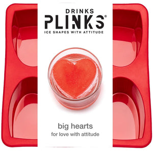 DRINK PLINKS Love Heart Silicone Tray DRINKWARE - Zabecca Living