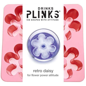 DRINK PLINKS Retro Daisy Ice Cube Tray - Pink DRINKWARE - Zabecca Living
