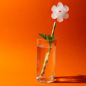 DRINK PLINKS Retro Daisy Ice Cube Tray - Pink DRINKWARE - Zabecca Living