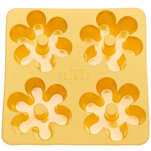 DRINK PLINKS Retro Daisy Ice Cube Tray - Yellow DRINKWARE - Zabecca Living