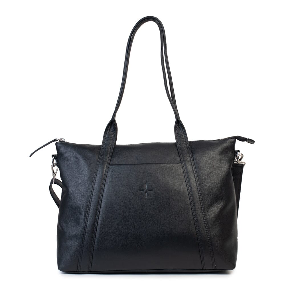 DUSKY ROBIN The Valentina Tote - Black HANDBAG - Zabecca Living