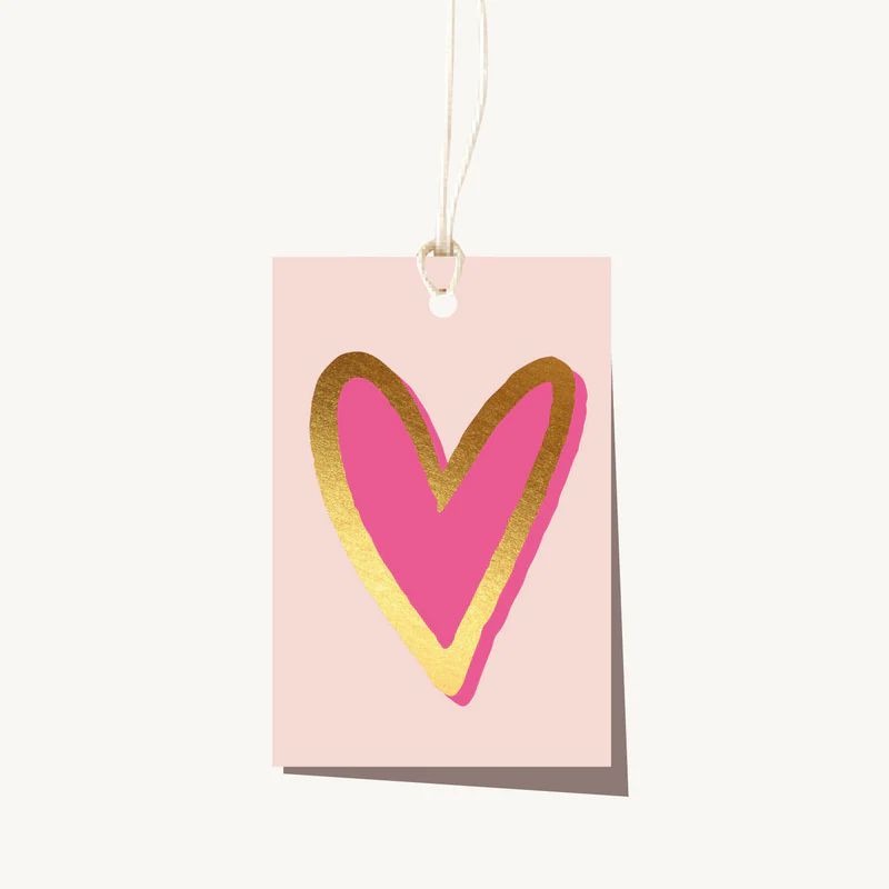 ELM PAPER Gift Tag - Painty Neon Heart Gift Tag - Zabecca Living