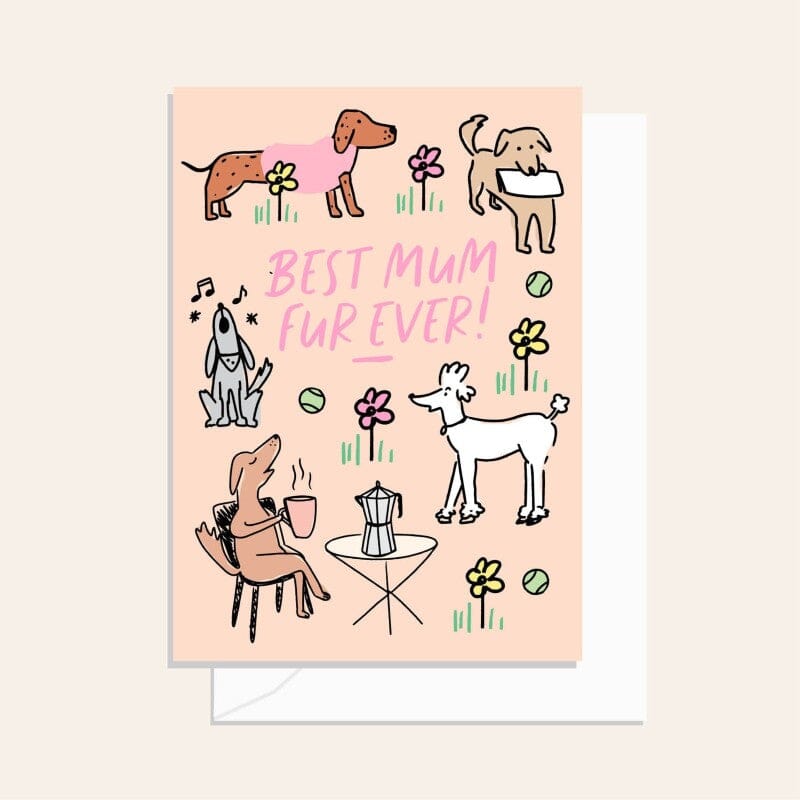 ELM PAPER Greeting Card - Best Mum Furever greeting card - Zabecca Living