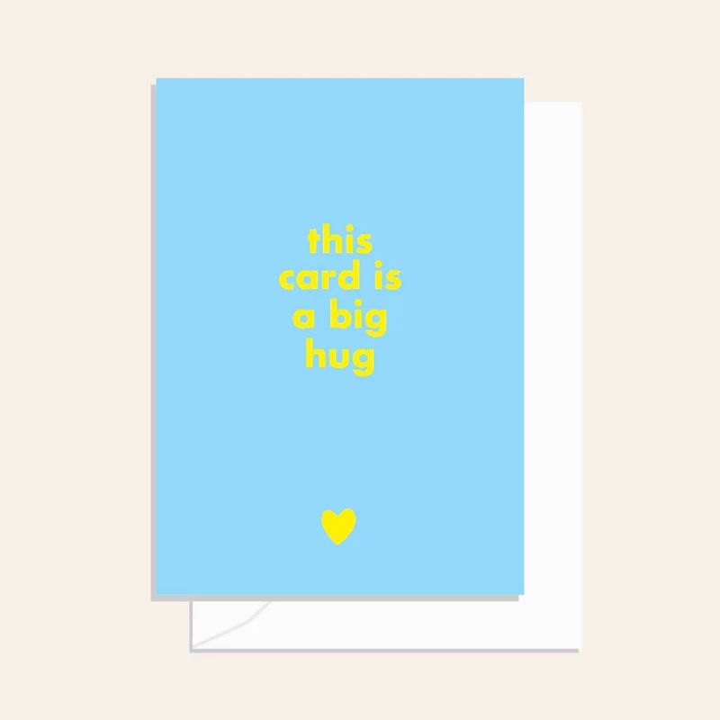 ELM PAPER Greeting Card - Big Hug Heart greeting card - Zabecca Living