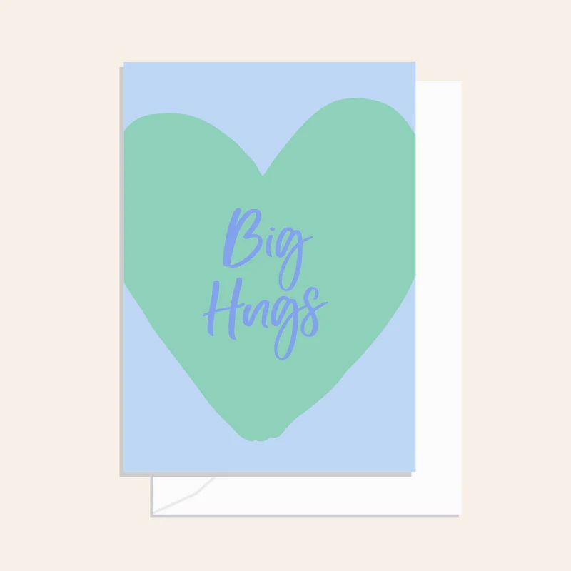 ELM PAPER Greeting Card - Big Hugs Heart greeting card - Zabecca Living