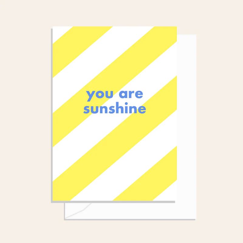 ELM PAPER Greeting Card - Stripe Sunshine greeting card - Zabecca Living