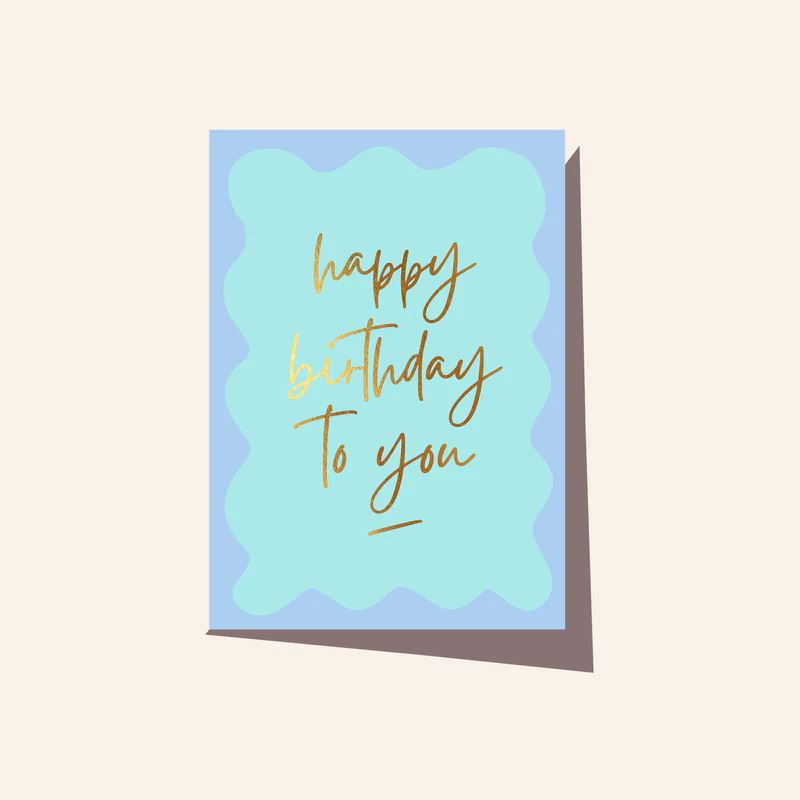 ELM PAPER Greeting Card - Wavy Birthday Ocean Birthday Card - Zabecca Living