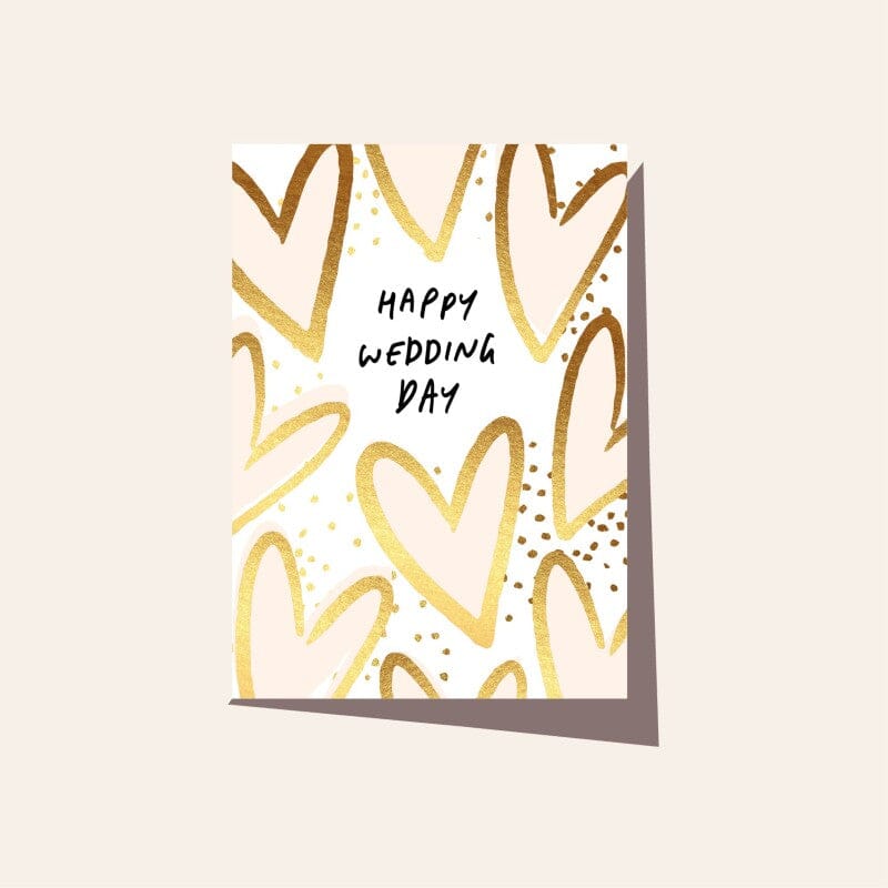 ELM PAPER Greeting Card - Wedding Day Hearts WEDDING CARD - Zabecca Living