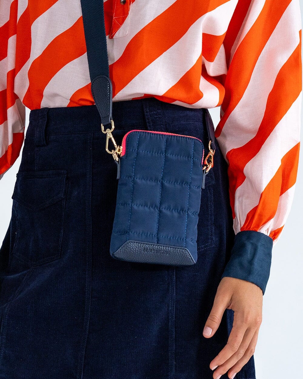 ELMS + KING Baker Phone Bag - French Navy HANDBAG - Zabecca Living